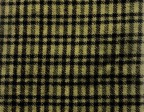 Hand Dyed Textured Wool Celery Green Black Plaid