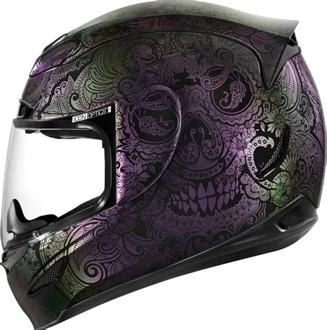 The Icon Airmada Chantilly Opal Full Face Helmet Has A Unique Graphic