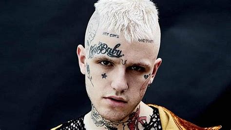 1080p Free Download White Hair Lil Peep With Neck Face Tattoos Is