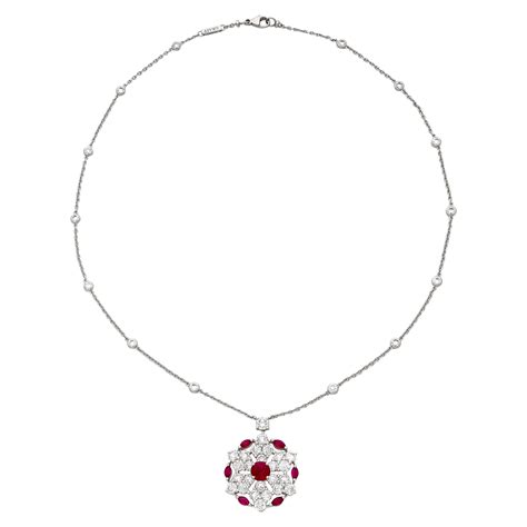 Graff Ruby And Diamond Pendant Necklace White Gold For Sale At 1stdibs