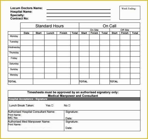 Free Consultant Timesheet Template Of 27 Ms Word Timesheet Templates