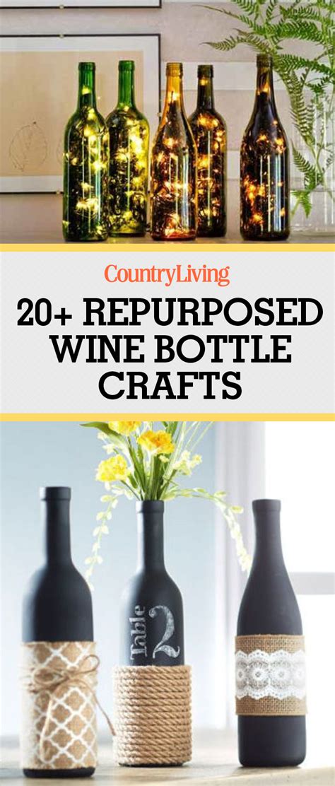 25 Wonderful Wine Bottle Crafts Pinterest ~ Aesthetic Home Design