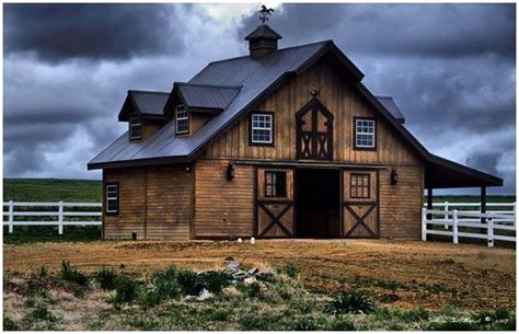Here is a spacious traditional stable (photo source). Beautiful barn. | Dream Home | Pinterest