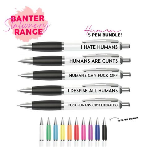 Funny Pens Banter Cards Banter Pens Rude Pens Sweary Pens