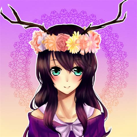 Anime Girl With Flower Crown Tumblr