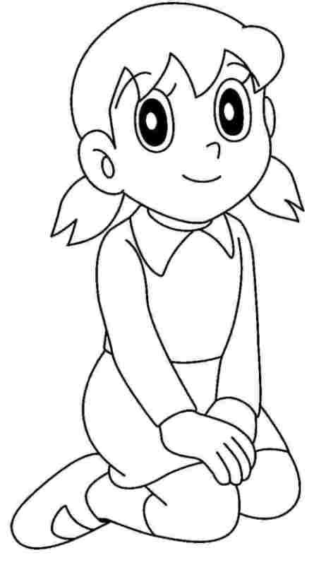 Sketsa Gambar Shizuka Untuk Belajar Mewarnai Anak Belajar Mewarnai