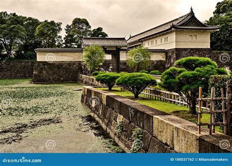 Entrance Gate Building To The Imperial Palace Public Gardens In Tokyo