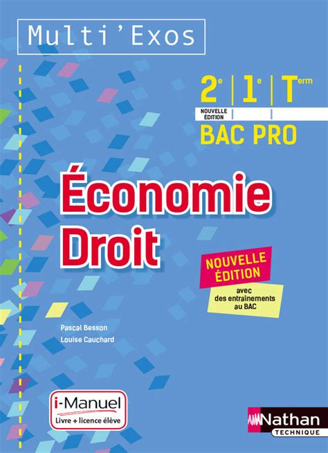 Economie-Droit 2e/1re/Tle Bac Pro Tertiaires - i-Manuel bi-média-Livre