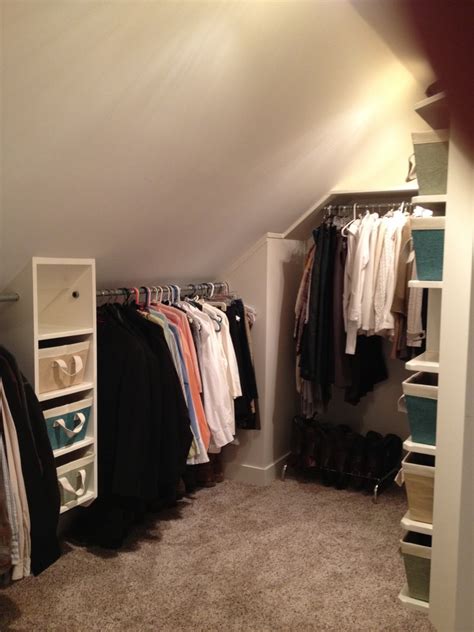Create your attic closet following the layout of the attic space. Ideas of Functional and Practical Walk In Closet for Home ...