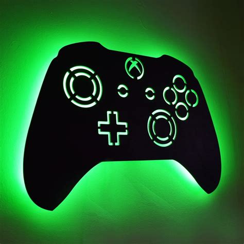 LED Lighted XBOX Controller Wall Art Video Game Art Game Etsy Game