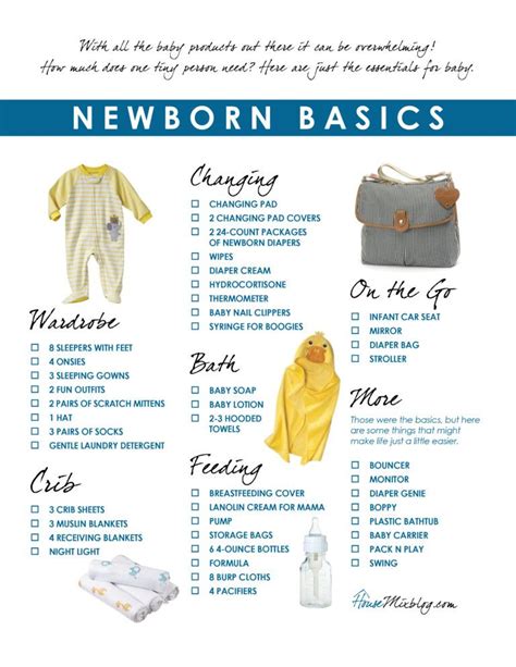 Newborn Essentials Checklist Baby Checklist Baby Essentials Newborn