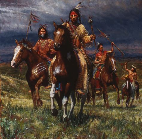 james ayers wp content uploads 333n war party rides lakota oil on can