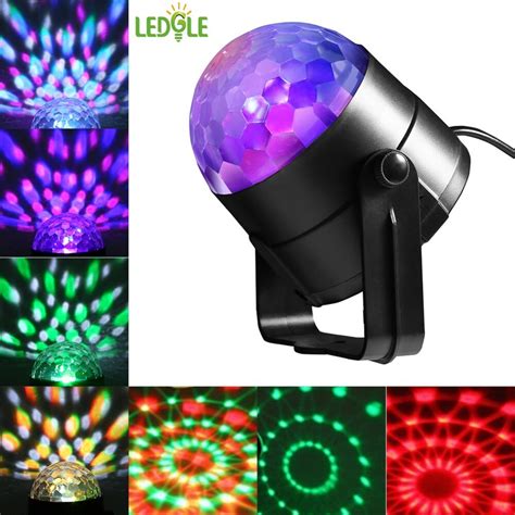 Ledgle 5w Round Mini Stage Light Sound Activated Led Lights With Remote