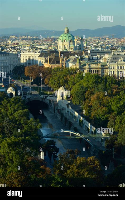 Panoramic View Of The City Park And Vienna Downtown With The