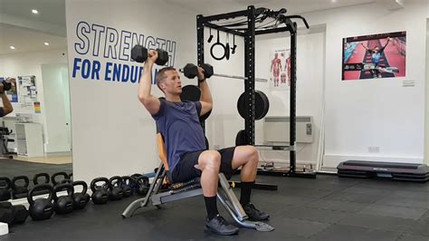 Dumbbell Overhead Seated Press Youtube