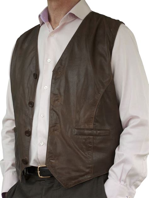 Ashwood Mens Lightweight Soft Leather Waistcoat 3 Colours Tout Ensemble