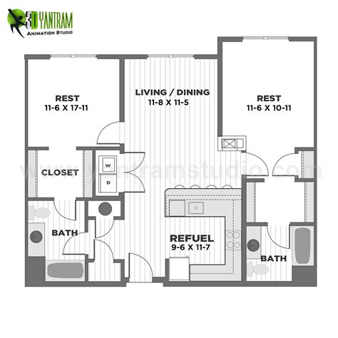 Yantram Architectural Design Studio 2d Home Interactive Floor Plan