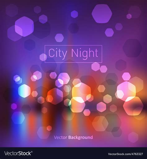 City Night Lights Royalty Free Vector Image Vectorstock