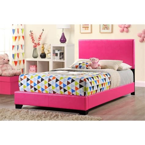 Shop Pink Upholstered Full Size Bed Free Shipping Today Overstock
