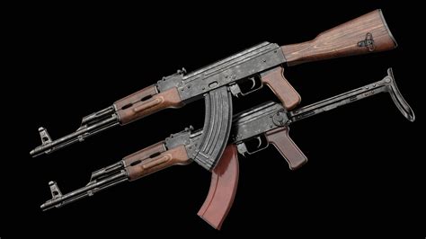 Artstation Akm Akms Kalashnikov Assault Rifles Game Ready Game Assets