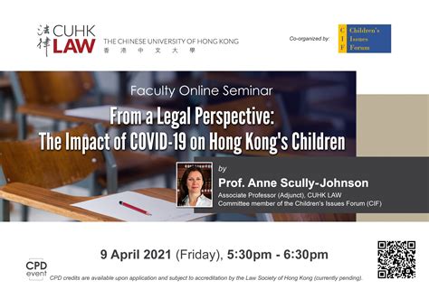Faculty Online Seminar ‘from A Legal Perspective The Impact Of Covid