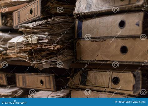 Room With Old Archive Of Documents And Historical Charts Royalty Free
