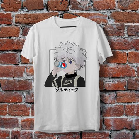 Killua Drink Pepsi Anime Cartoon Shirt Etsy