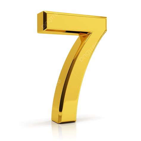 Number 7 Clipart Vector Gold Number 7 7 Number Number 7 Png Image