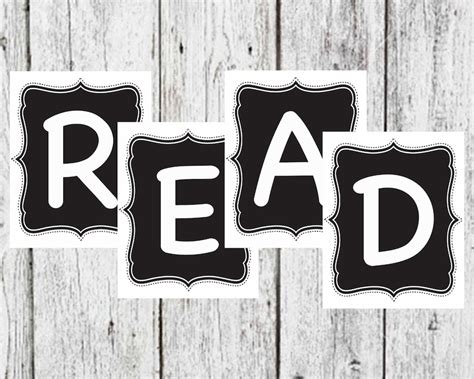 Chalkboard Reading Set Read Sign Reading Corner Etsy