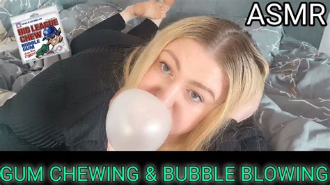 Asmr Gum Chewing And Blowing Bubbles In Bed No Talking Big League Chew Youtube