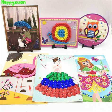 Happyxuan 6 Designs Diy Paper Arts And Crafts Kits Children Creativity