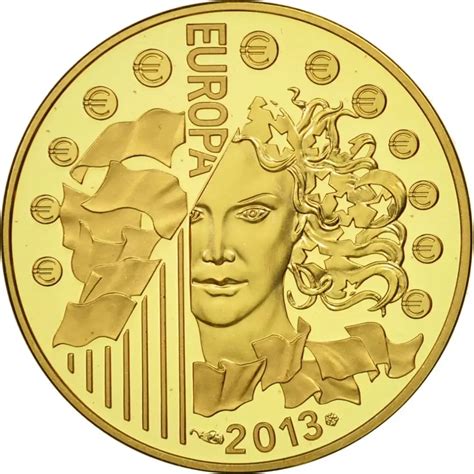 France 50 Euro Gold Coin Europa Series 50th Anniversary Of The