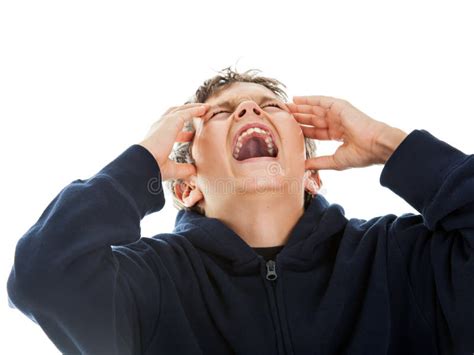 Boy Screaming Stock Photo Image Of Painful Feelings 32903386