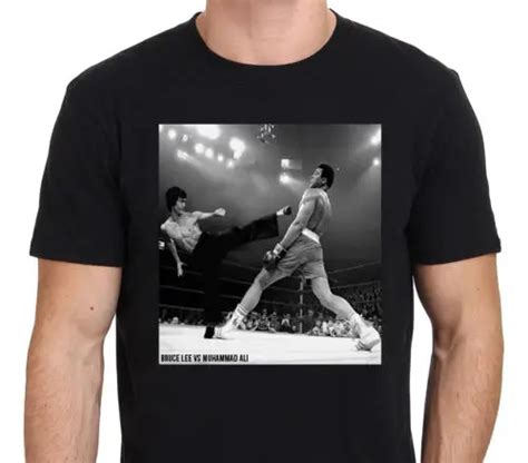 Bruce Lee VS Ali The Boxing Legend Vintage T Shirt Men Bruce Lee And
