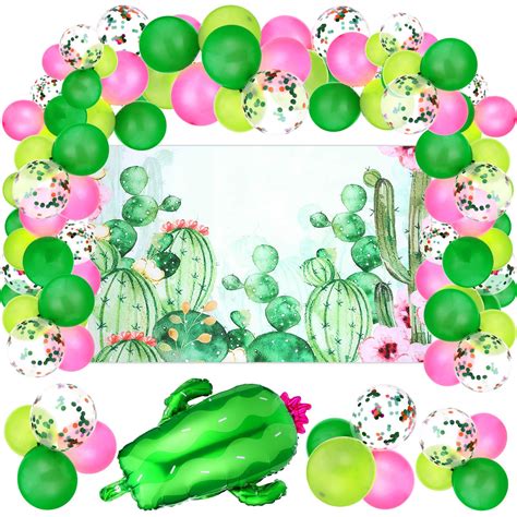 buy 72 pieces cactus party decorations set includes floral cactus