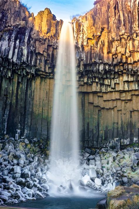 Svartifoss At Christmas Iceland 13662048 Oc Beautiful Waterfalls