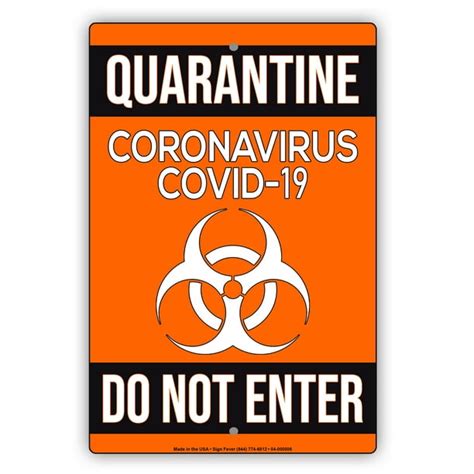 Warning Do Not Enter Display Quarantine Disease Outdoor Health And