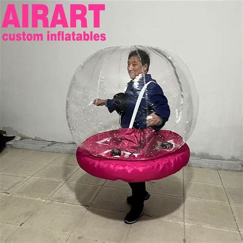 Customized Xmas Costume Inflatable Snow Globe Costume Fluttering