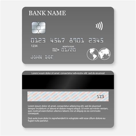 Premium Vector Realistic Detailed Credit Card