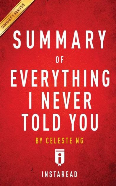 Summary Of Everything I Never Told You By Celeste Ng Includes Analysis By Instaread Paperback