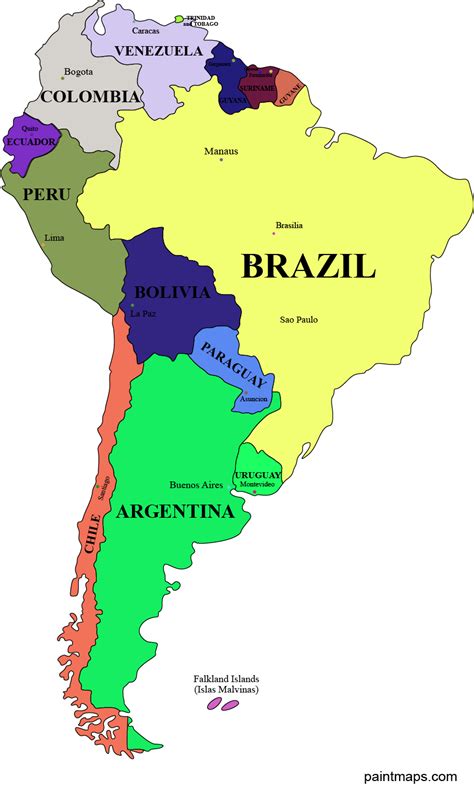 Gratis Descargable Mapa Vectorial De Sudamerica EPS SVG PDF PNG Adobe Illustrator Mapa