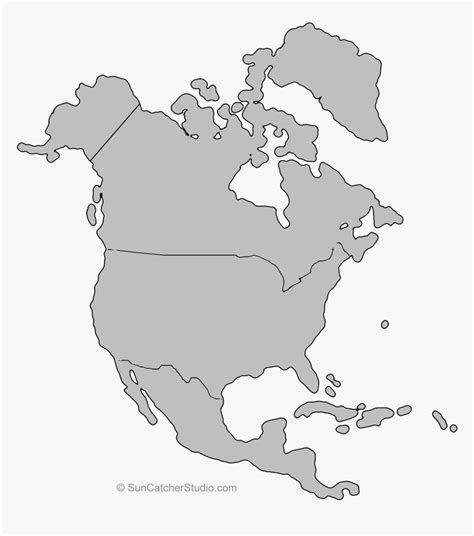 North America Map Outline Printable