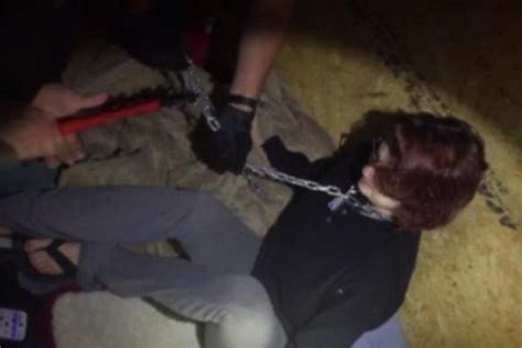 Chilling Video Shows Rescue Of Sex Slave ‘chained Like A Dog New