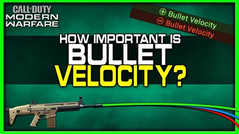 How Important Is Bullet Velocity In Modern Warfare Youtube
