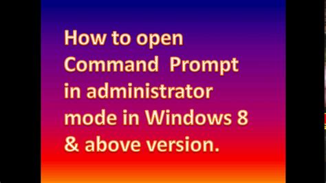 Easiest Way To Open Command Prompt In Admin Mode Youtube