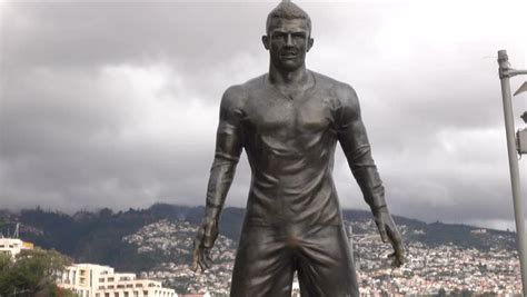 Ronaldo holds icon status in madeira and also has hotels and a museum named after him following reaction to the statue. FUNCHAL, MADEIRA/PORTUGAL - JANUARY 23, 2016: Statue Of ...