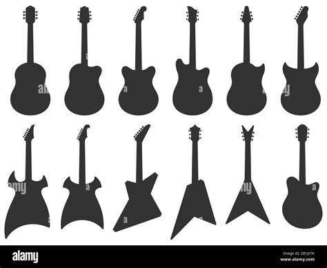 Guitar Silhouette Acoustic Jazz Guitars Musical Instruments