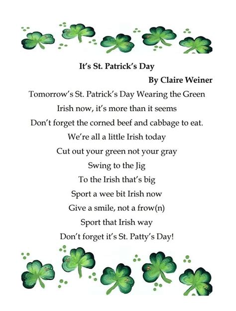 Our Resident Gets Us In The St Patricks Day Mood With A Poem