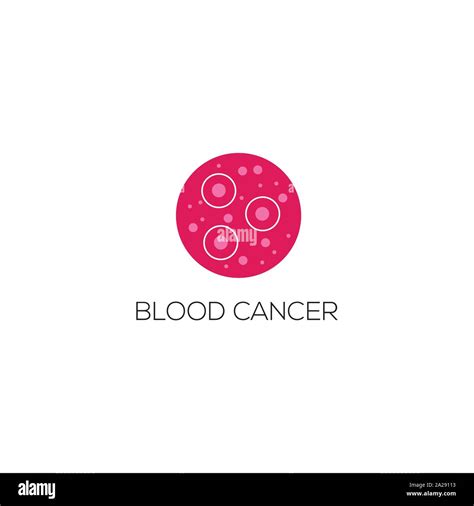 Cancer Vector Icon Design Template Blood Cancer Logo Design Stock