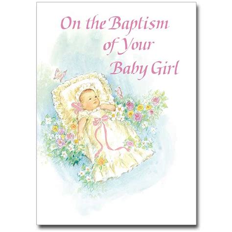 On The Baptism Of Your Baby Girl Girl Baptism Card